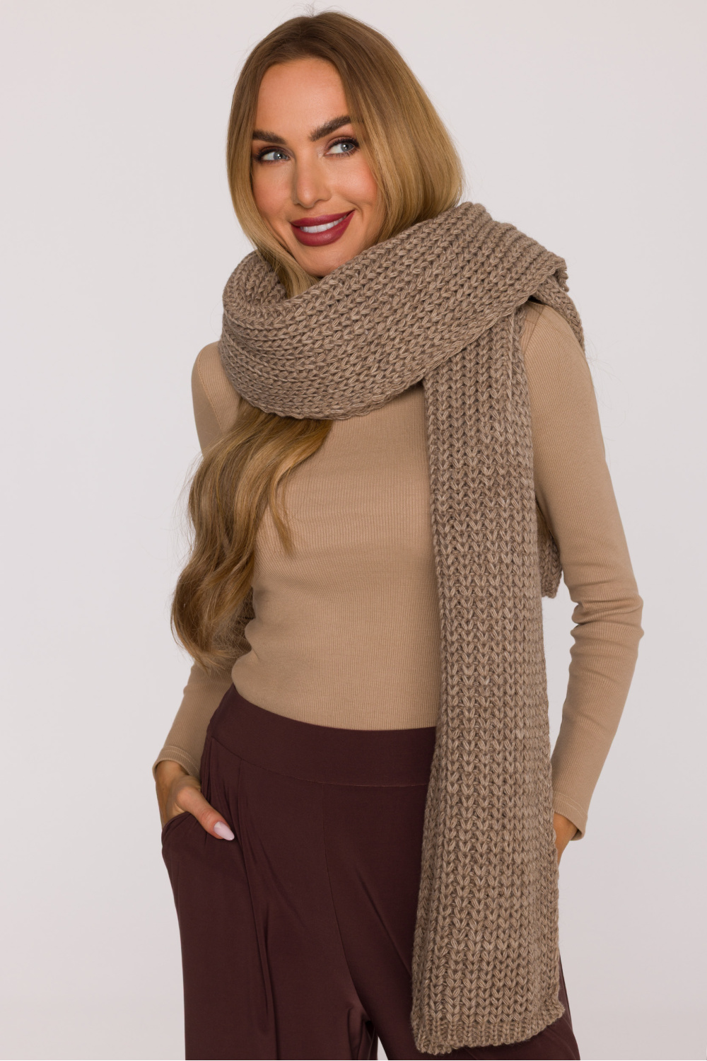 Szal Model MOE896 Beige - Moe