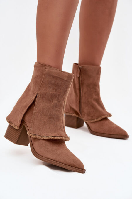 Botki Model Idalia OM283 Light Brown - Step in style