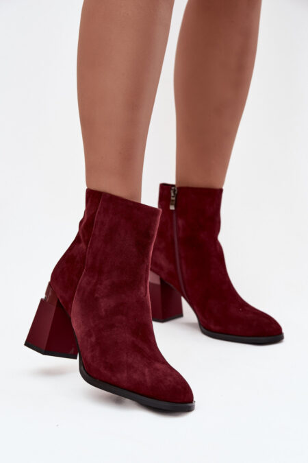 Botki Model DA CR52-718 Bordo - Step in style