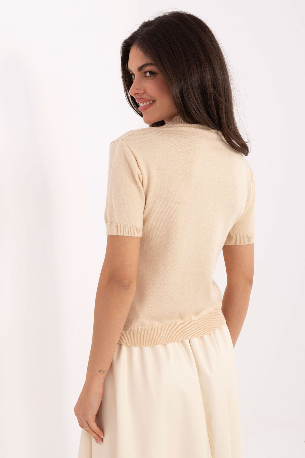 Sweter Damski Model IT-SW-93007.26 Beige - Factory Price - obrazek 3