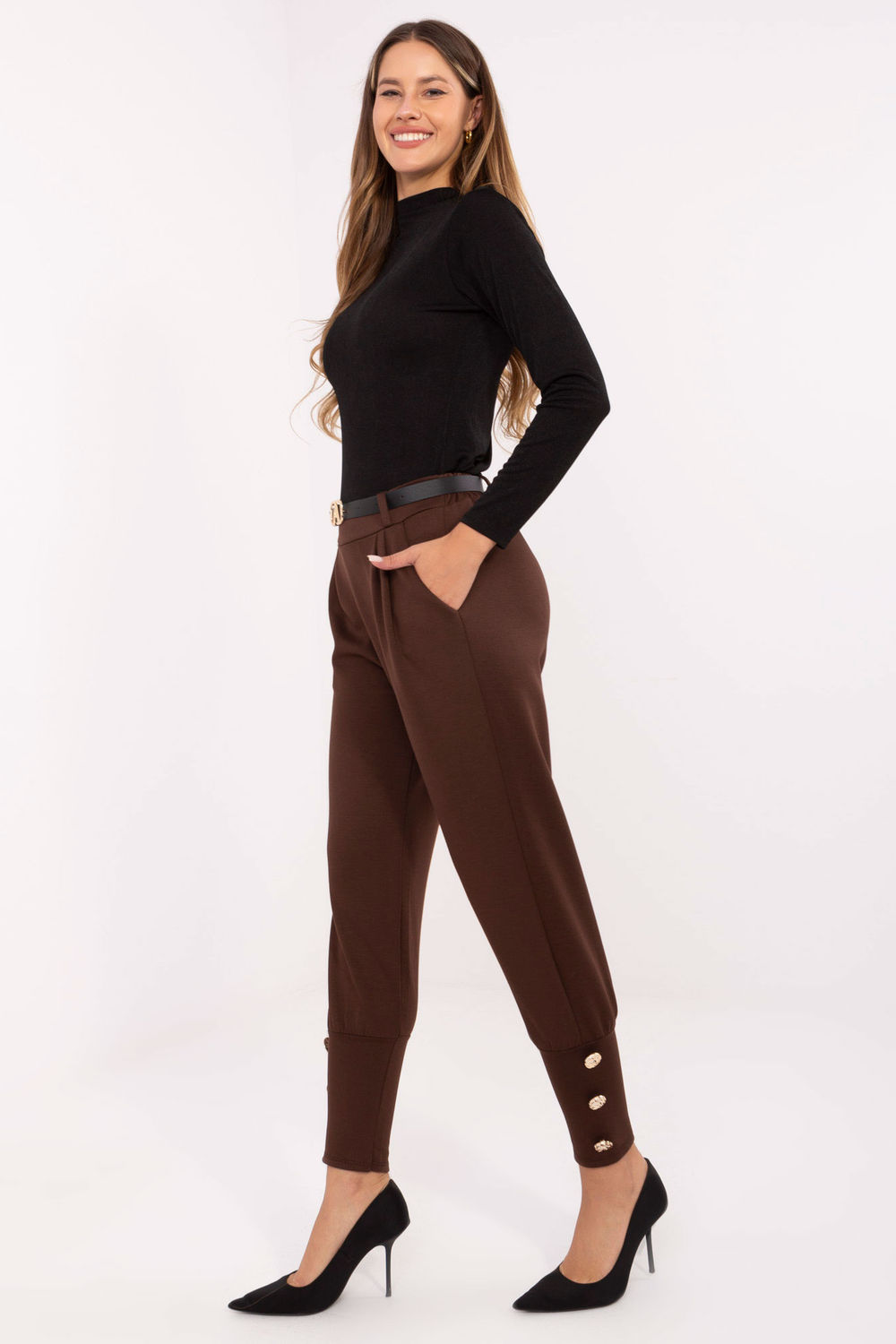 Spodnie Dresowe Model IT-SP-21679.03 Dark Brown - Factory Price - obrazek 2