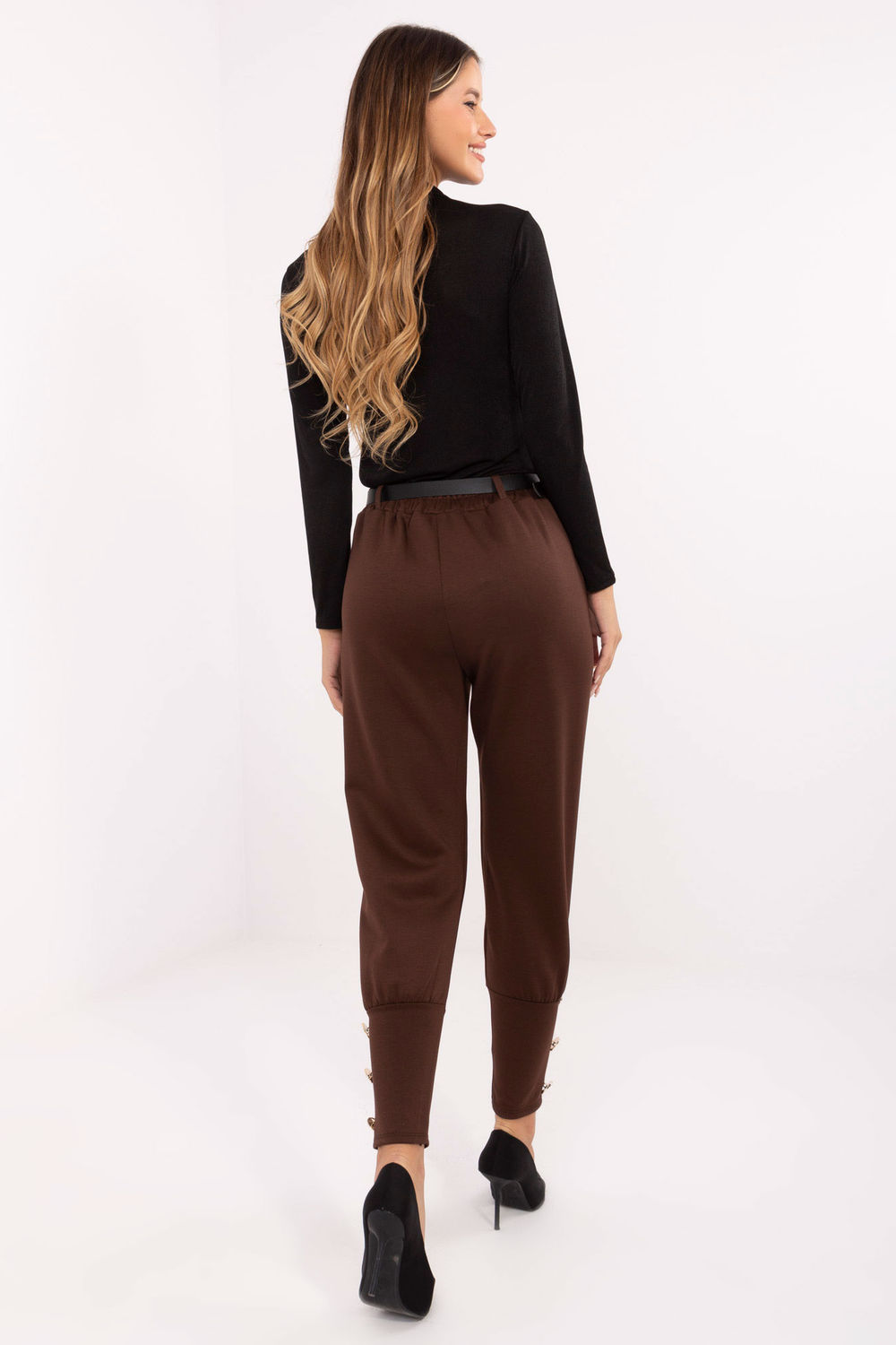 Spodnie Dresowe Model IT-SP-21679.03 Dark Brown - Factory Price - obrazek 3