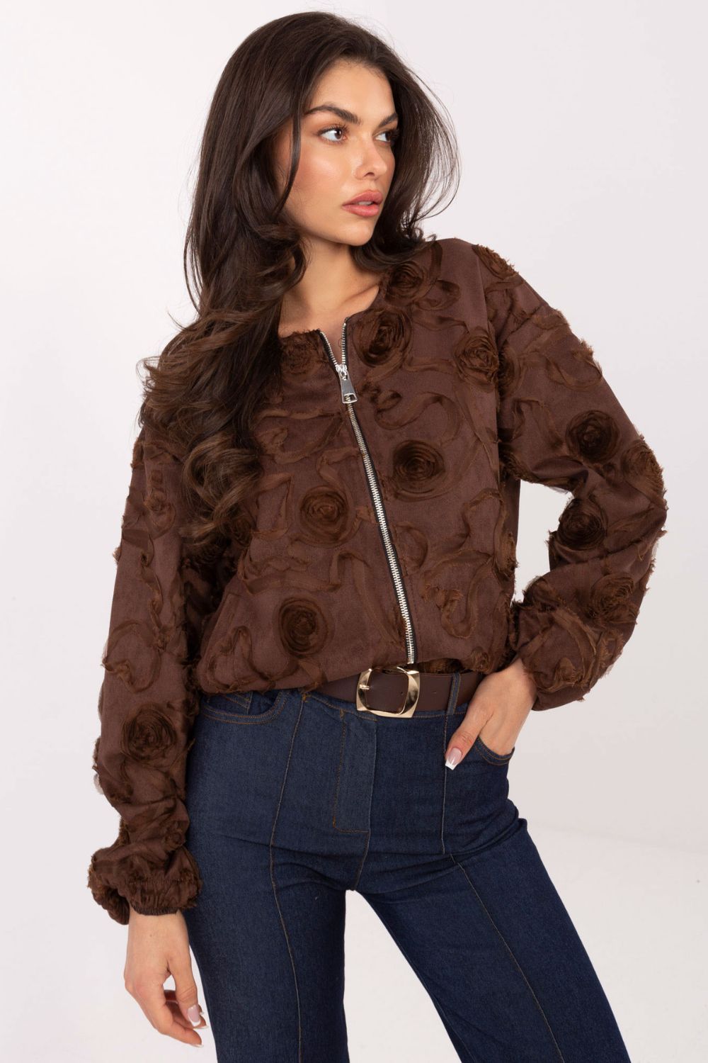 Kurtka Damska Model IT-KR-5776.66 Brown - Rue Paris - obrazek 3