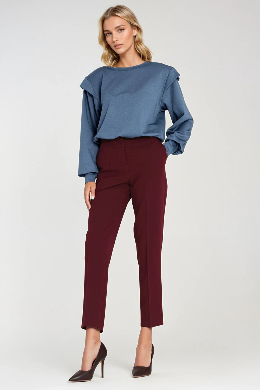 Bluza z wysokimi ściągaczami BL10 Cobalt - Nife - obrazek 2