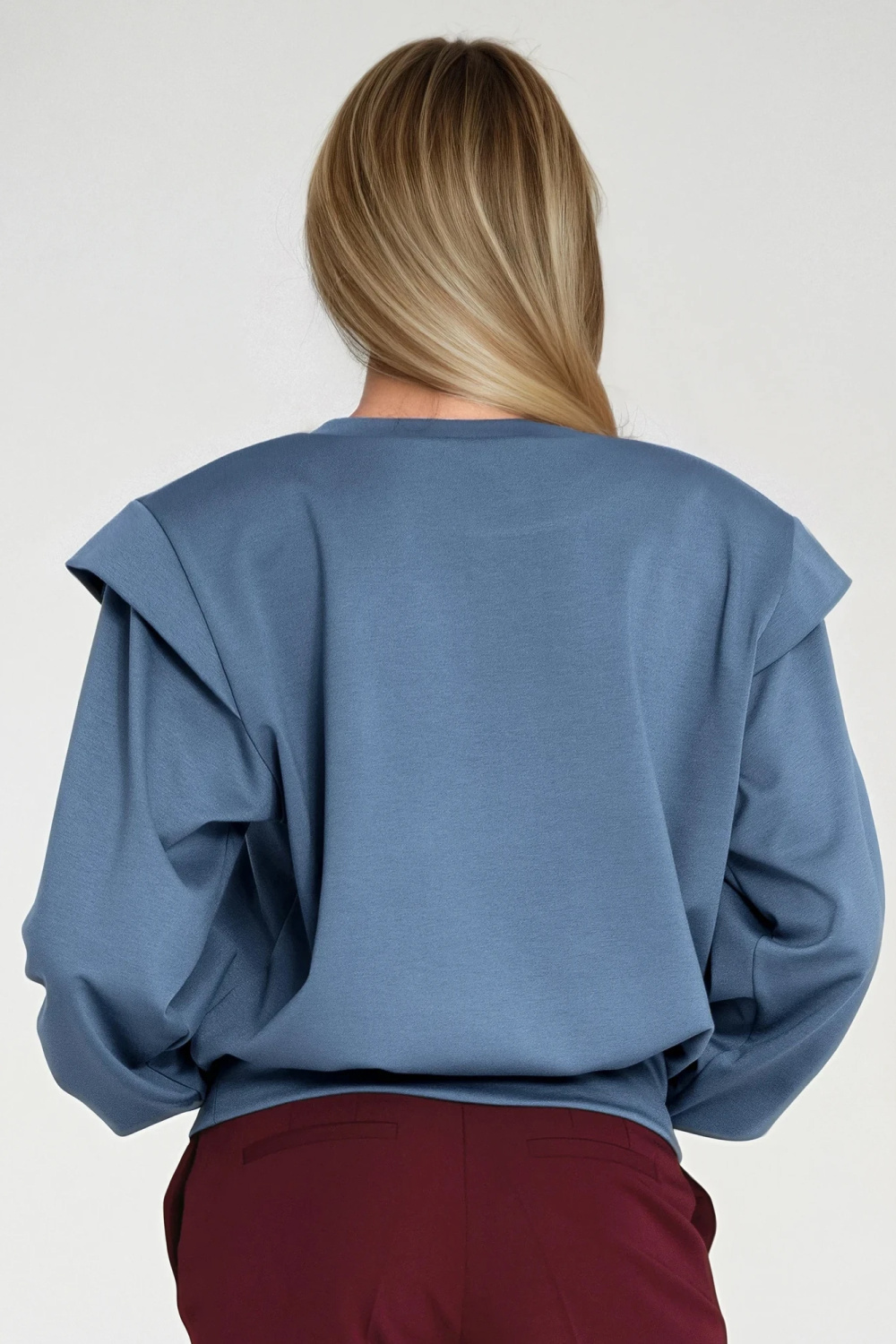 Bluza z wysokimi ściągaczami BL10 Cobalt - Nife - obrazek 3