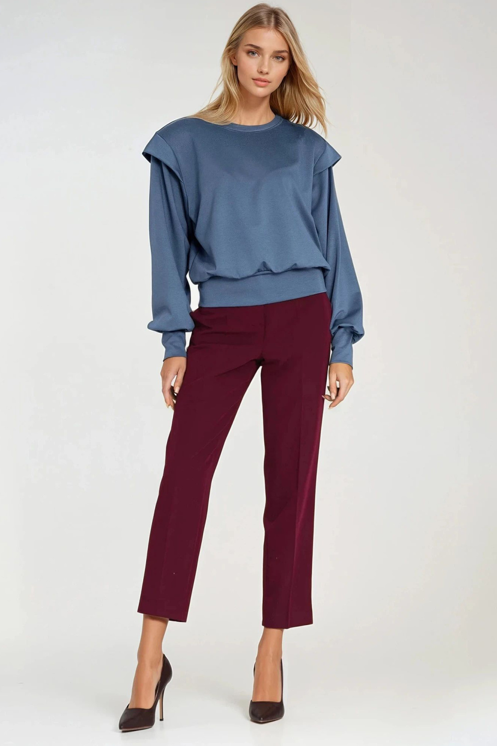 Bluza z wysokimi ściągaczami BL10 Cobalt - Nife - obrazek 4