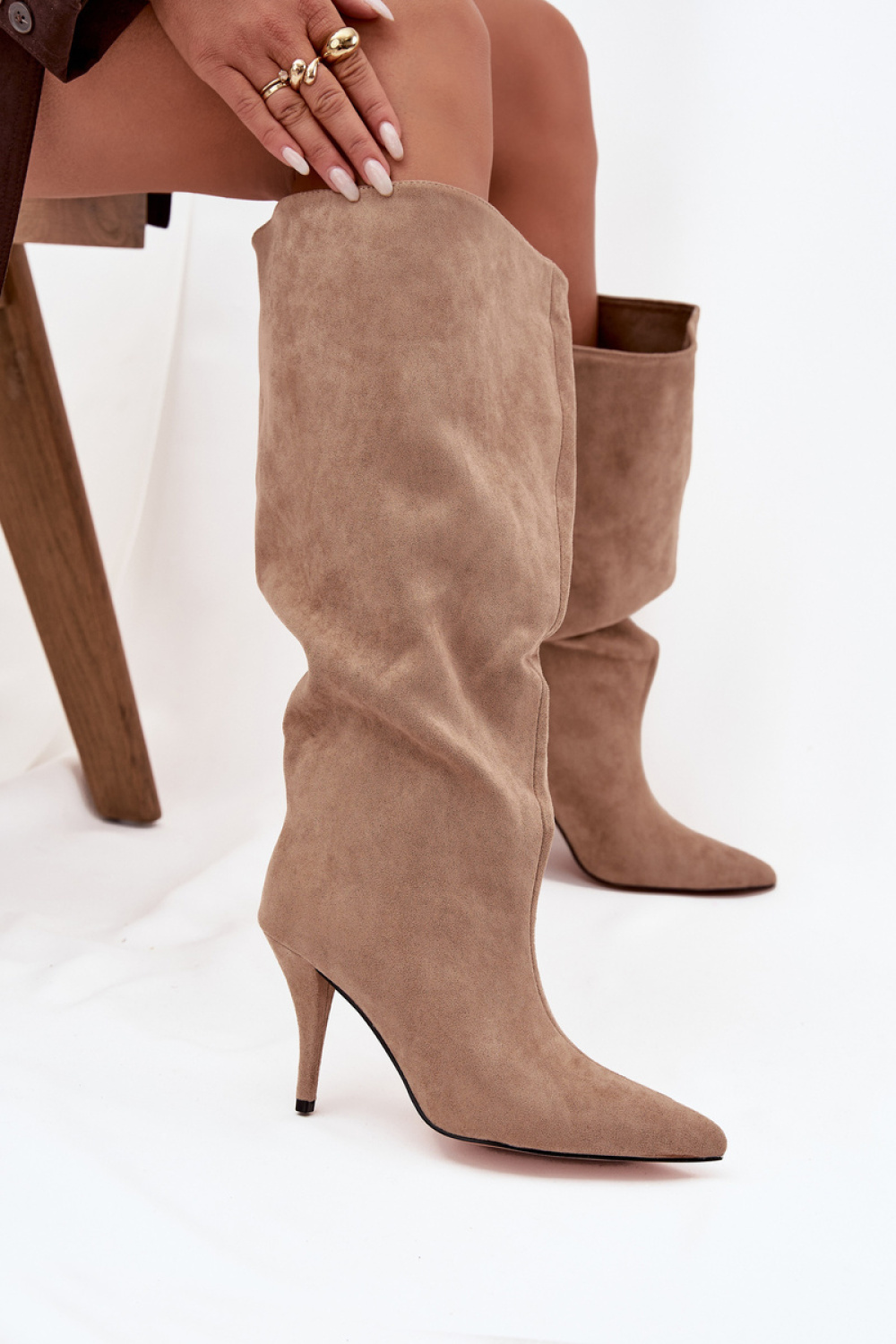 Kozaki Model Noretta LA3138 Beige - Step in style - obrazek 3
