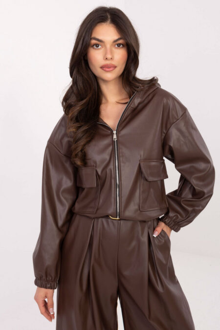 Kurtka Damska Model IT-KR-FL9729.15P Brown - Rue Paris