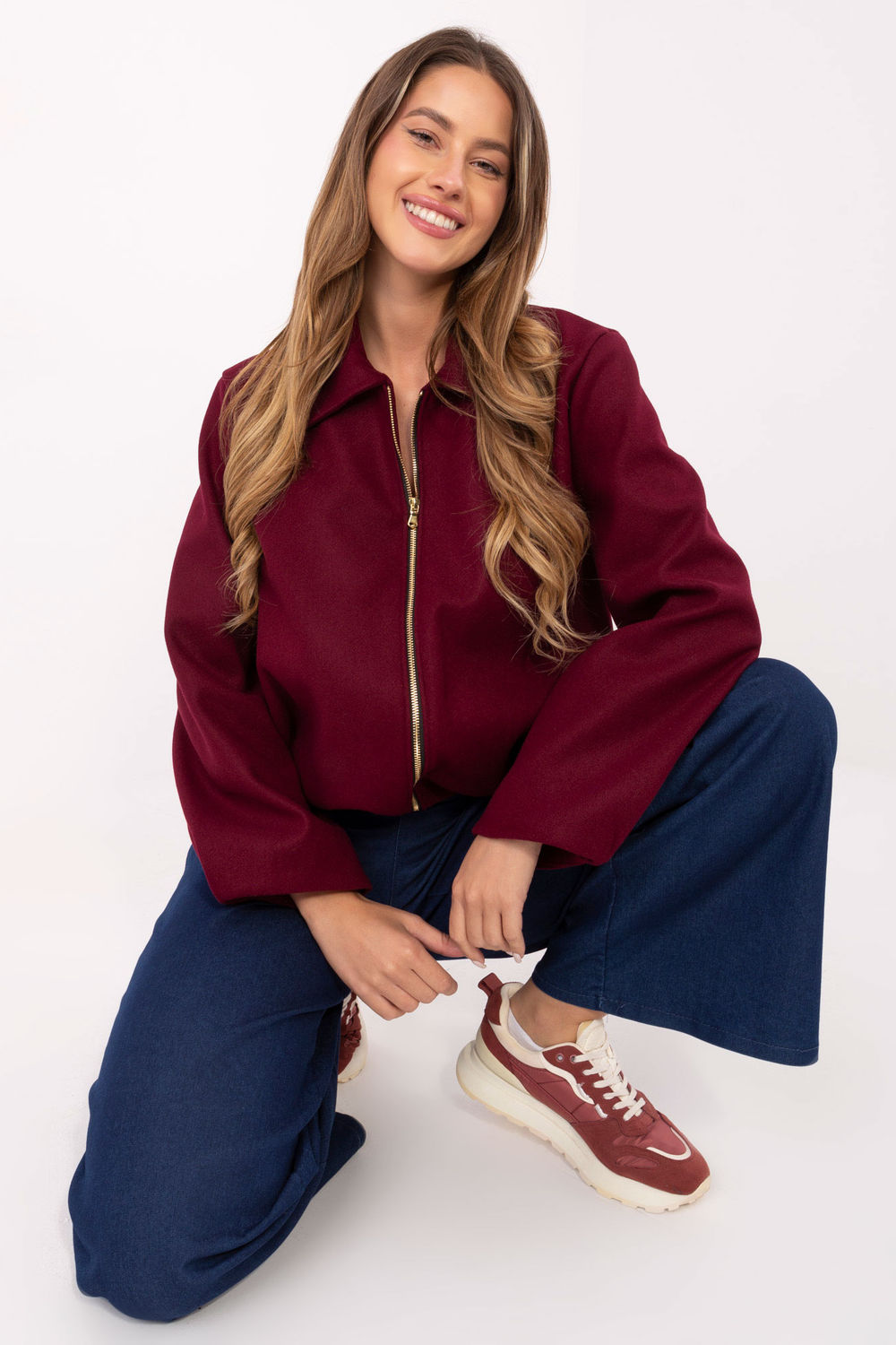 Kurtka Damska Model IT-KR-FL9725.08P Bordo - Rue Paris - obrazek 2