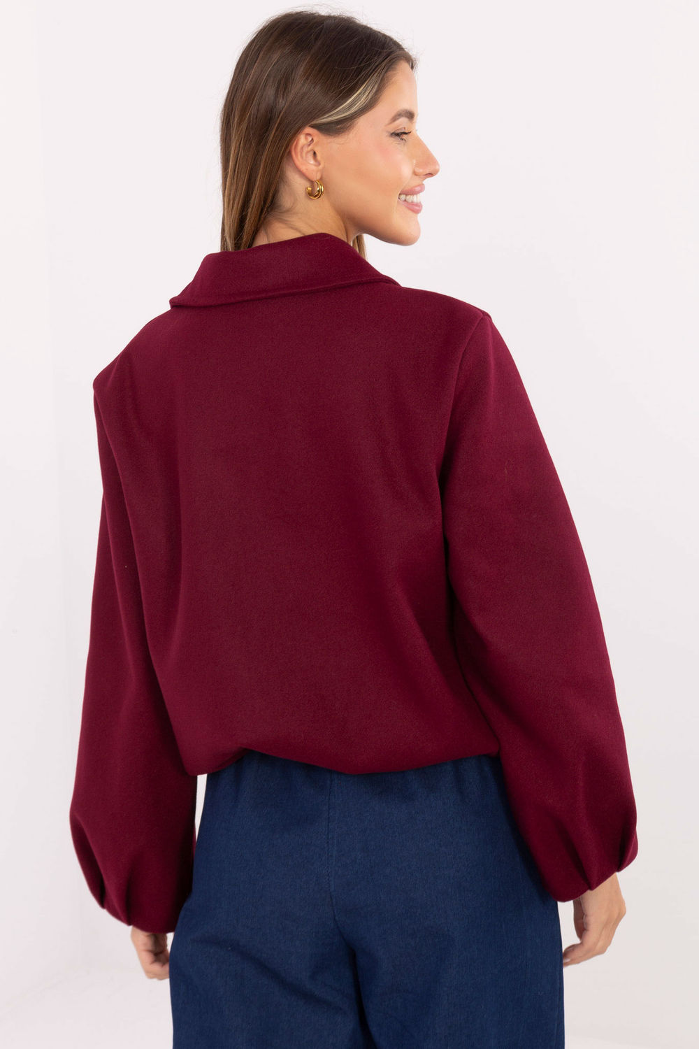 Kurtka Damska Model IT-KR-FL9725.08P Bordo - Rue Paris - obrazek 3