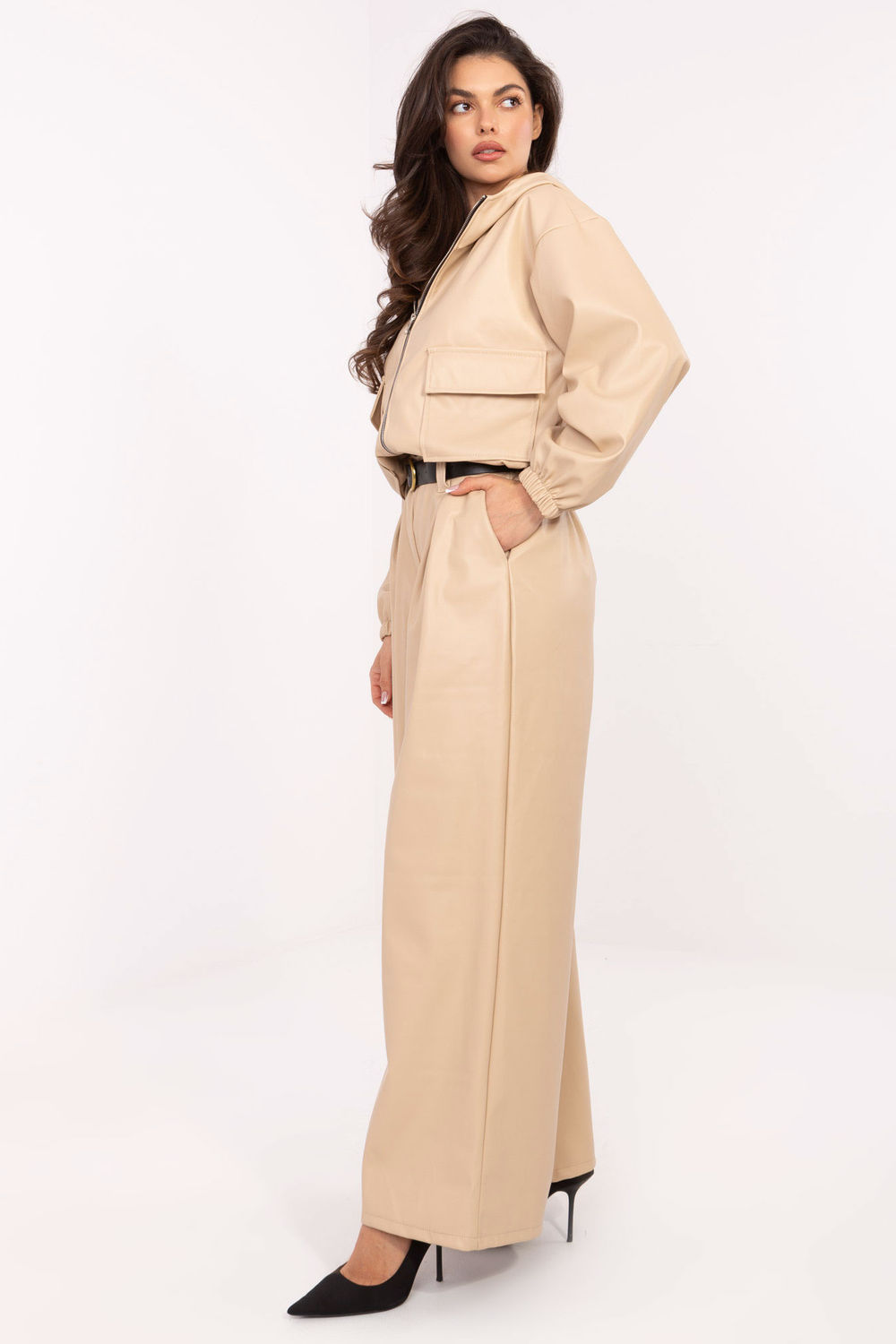 Spodnie Damskie Model IT-SP-FL8569.85 Beige - Rue Paris - obrazek 2