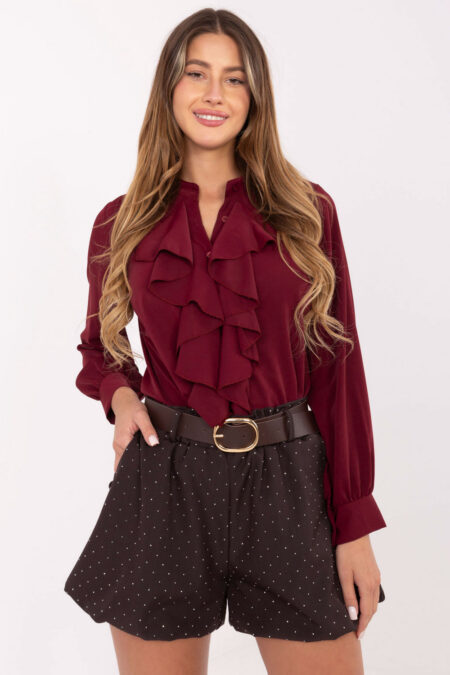 Szorty Damskie Model MI-SN-122408.57 Dark Brown - Rue Paris