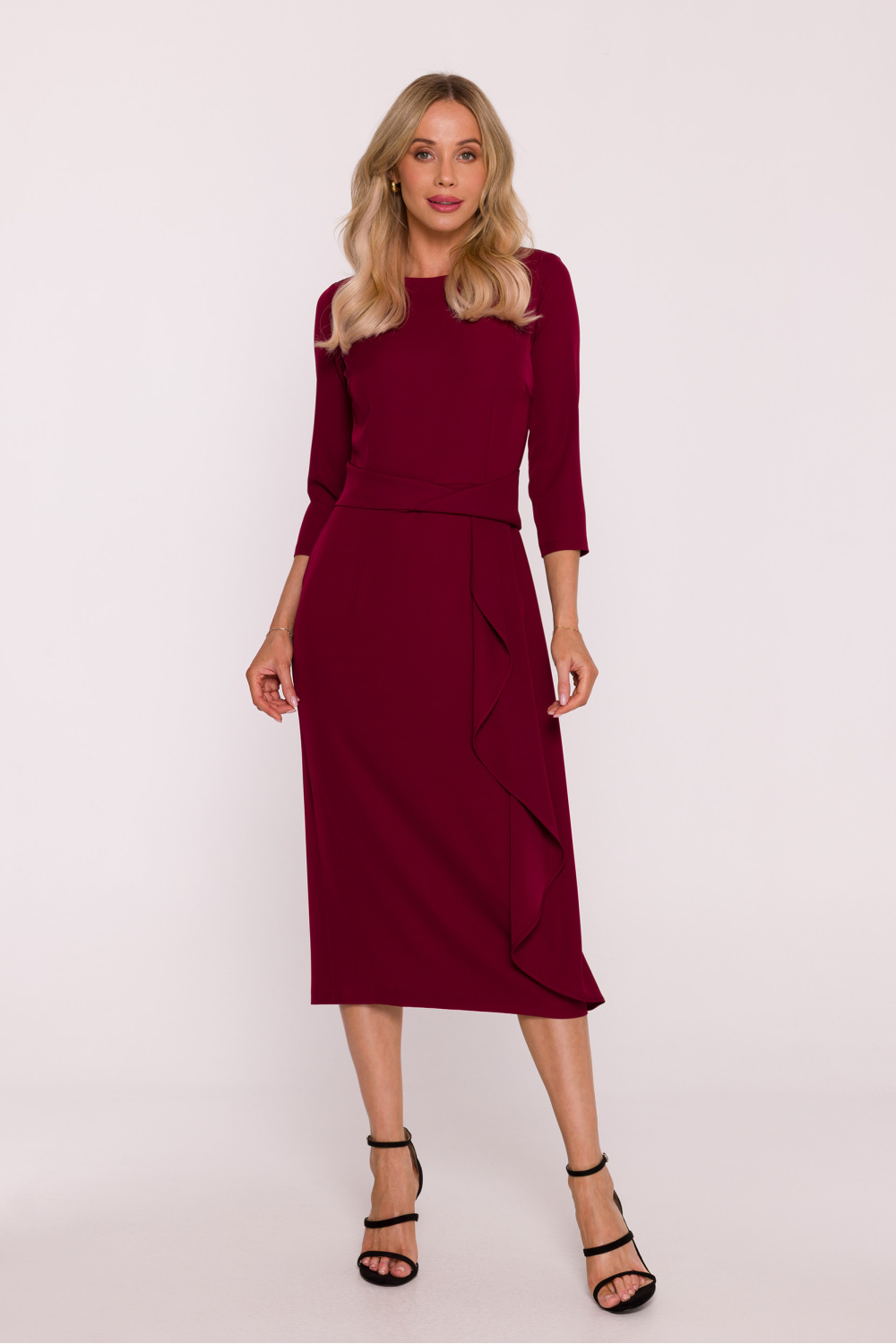 Sukienka Model S425 Bordo - Stylove - obrazek 2