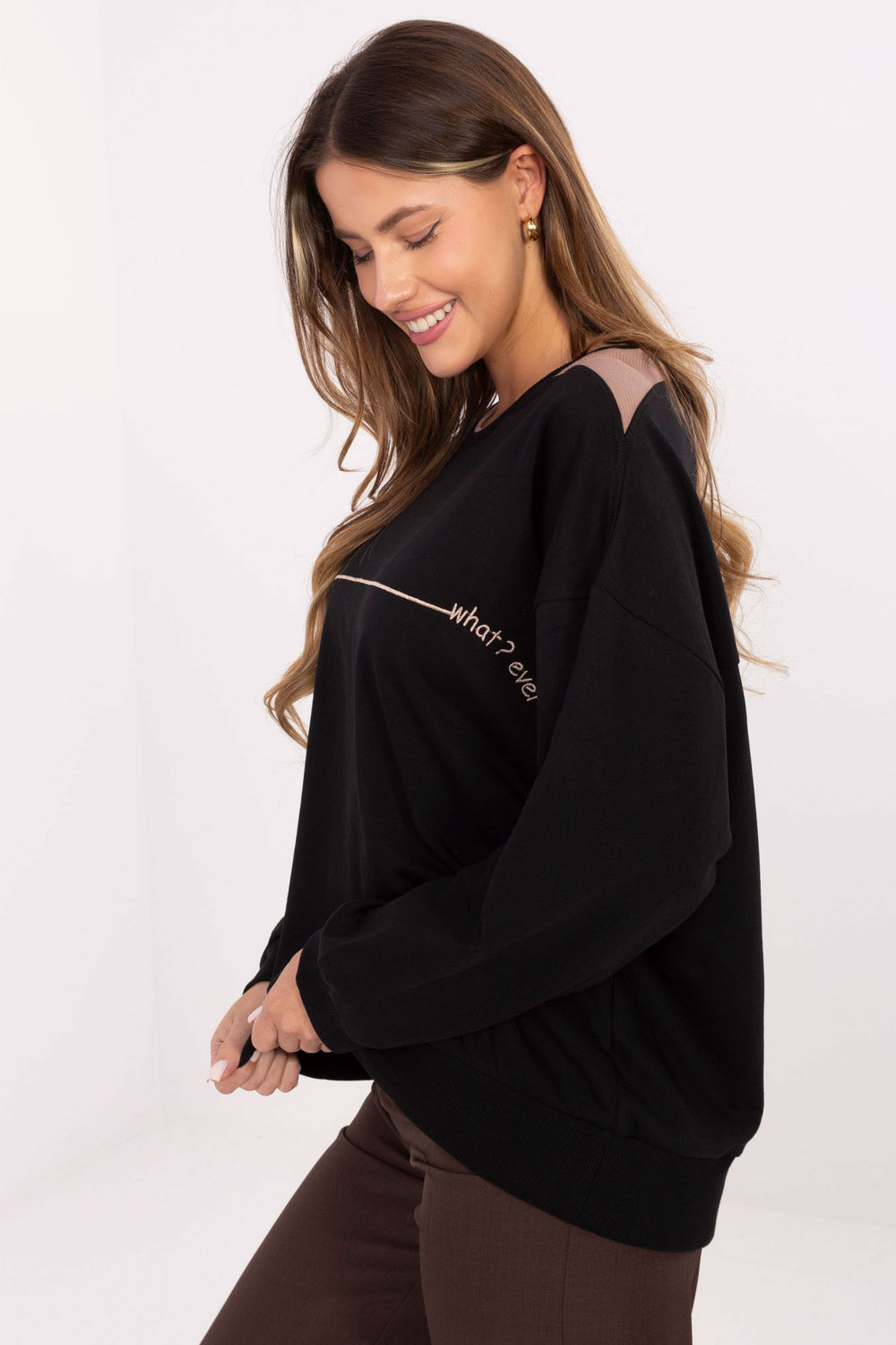 Bluza Damska Model RV-BL-A940.60 Black - Relevance - obrazek 2