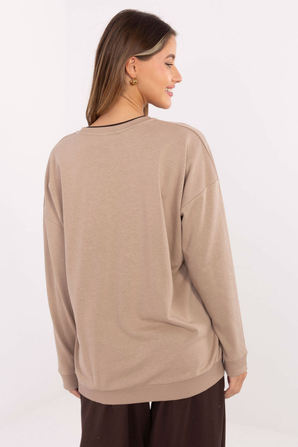 Bluza Damska Model RV-BL-A941.58 Dark Beige - Relevance - obrazek 3
