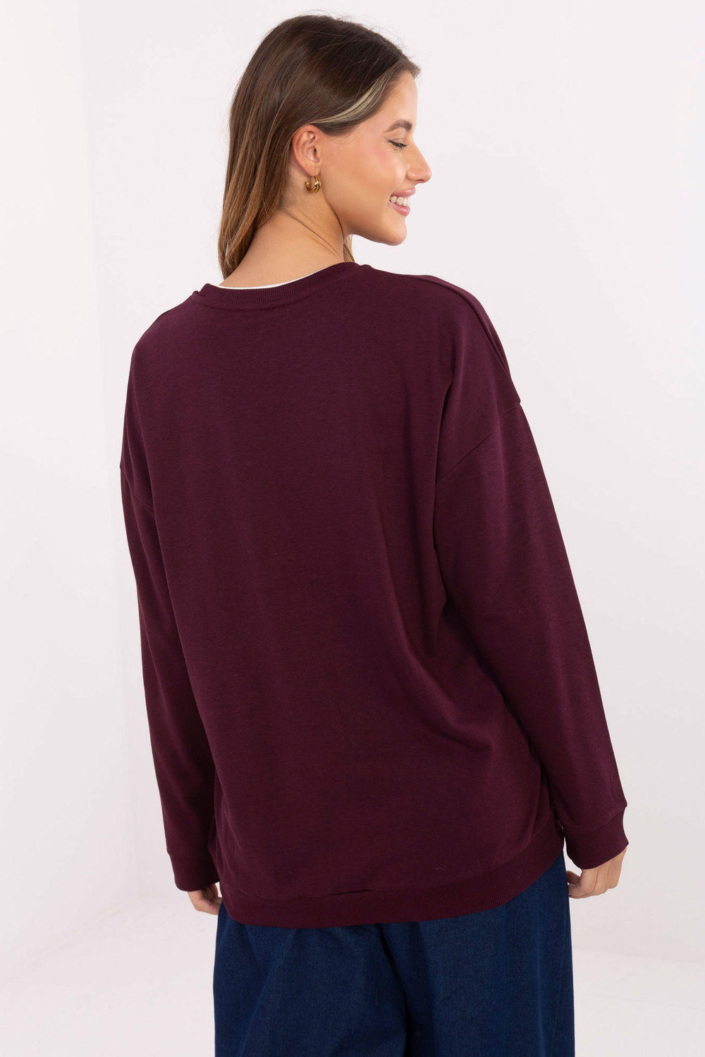 Bluza Damska Model RV-BL-A941.58 Bordo - Relevance - obrazek 3