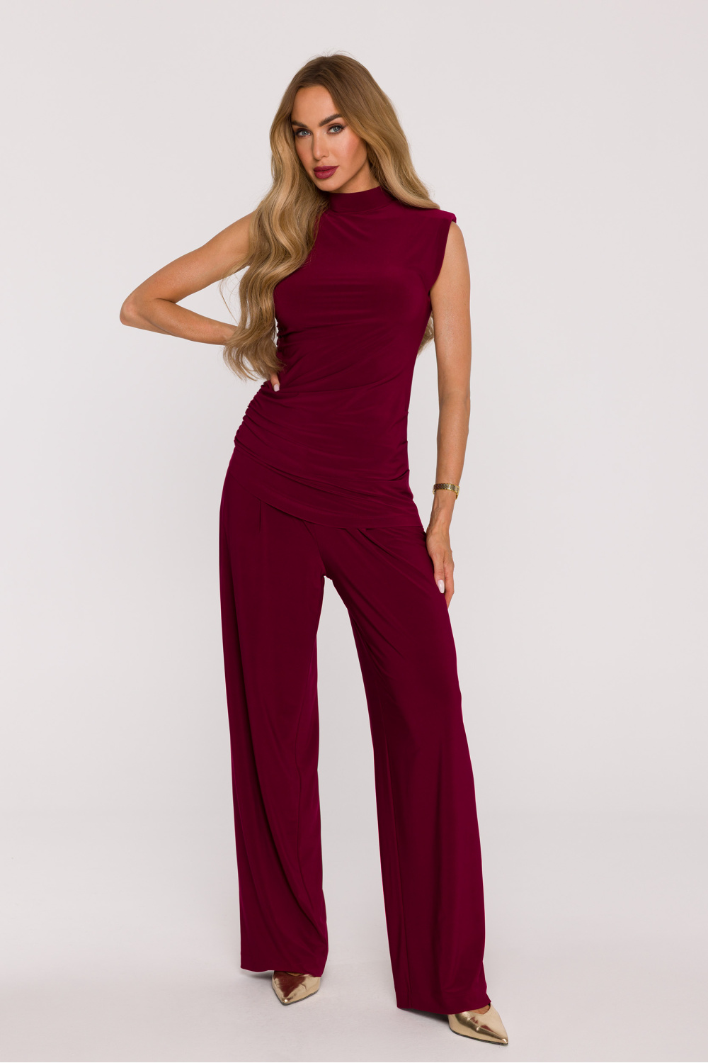 Spodnie Komplet Model MOE890 Bordo - Moe