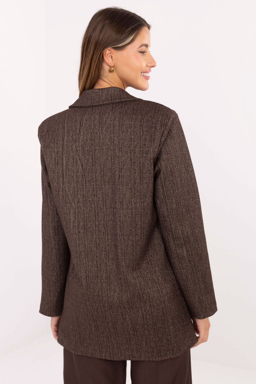Marynarka Model IT-MA-FL8315.02P Brown - Italy Moda - obrazek 3