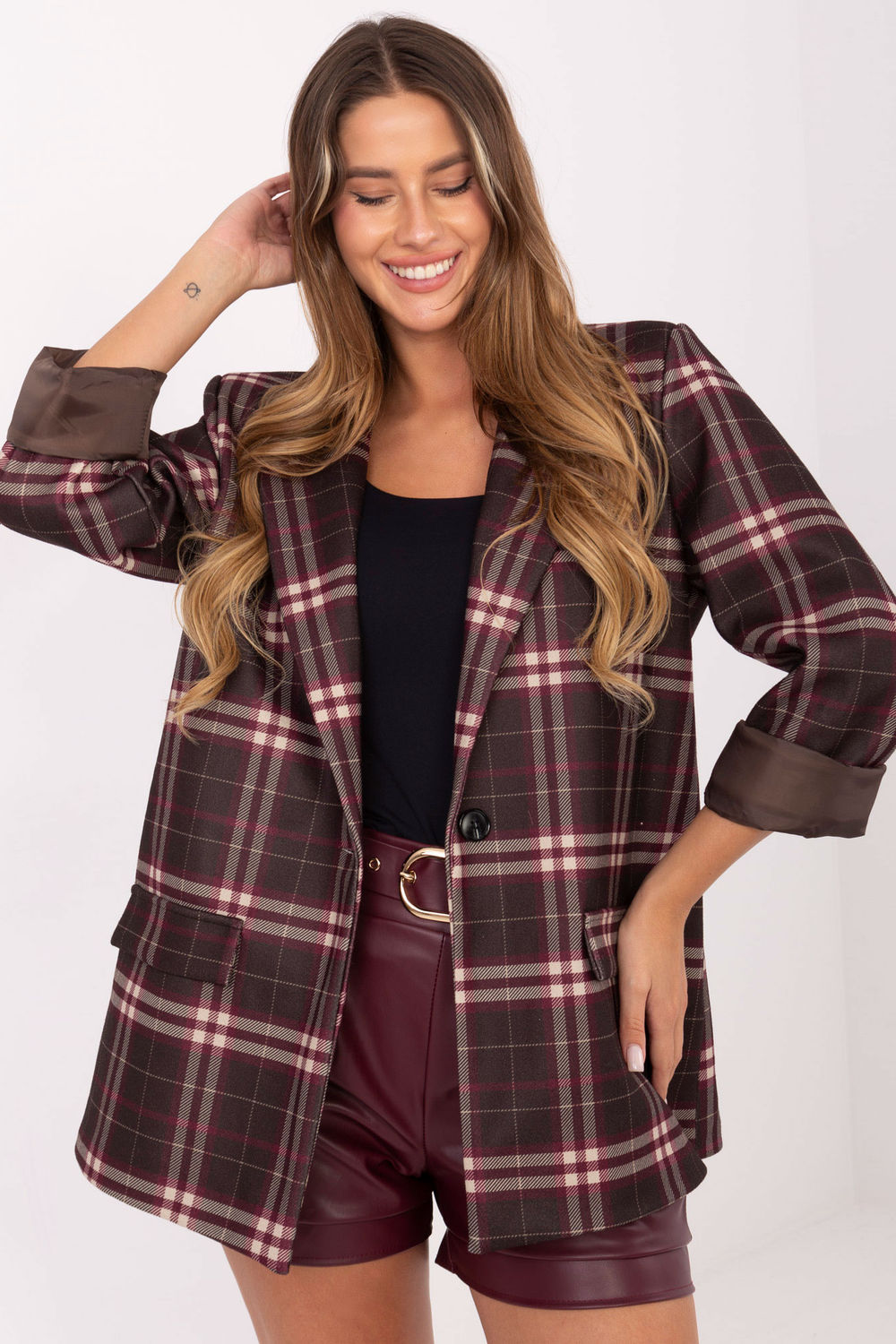 Marynarka Model IT-MA-21739.16P Brown - Italy Moda