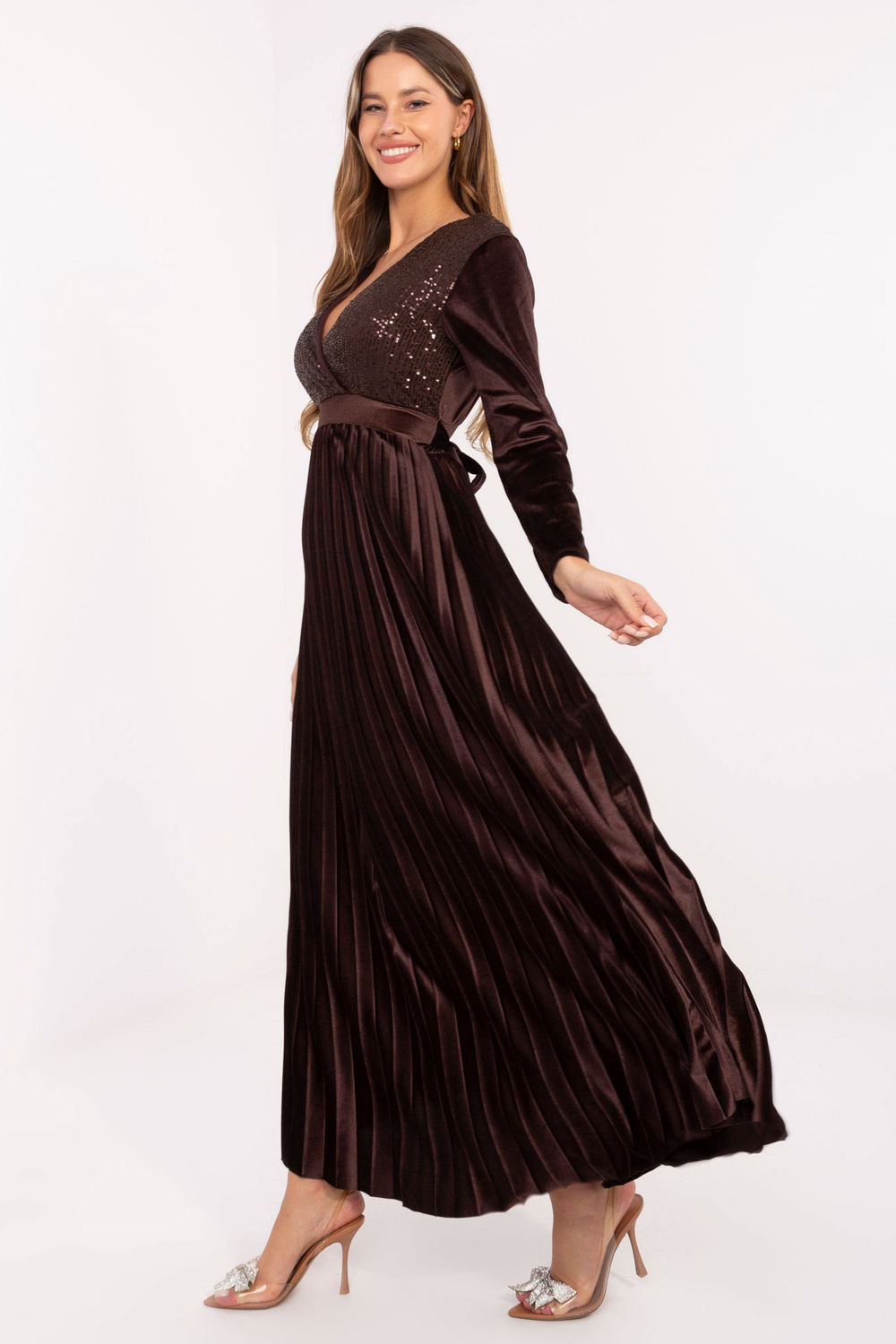 Sukienka Model IT-SK-16919.04P Dark Brown - Italy Moda - obrazek 2