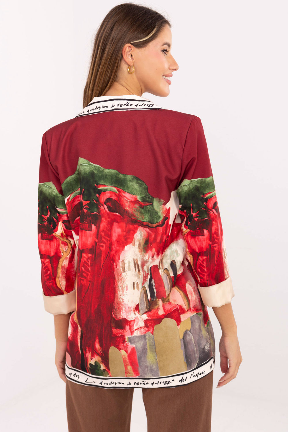 Marynarka Model IT-MA-18525.80 Bordo - Italy Moda - obrazek 3