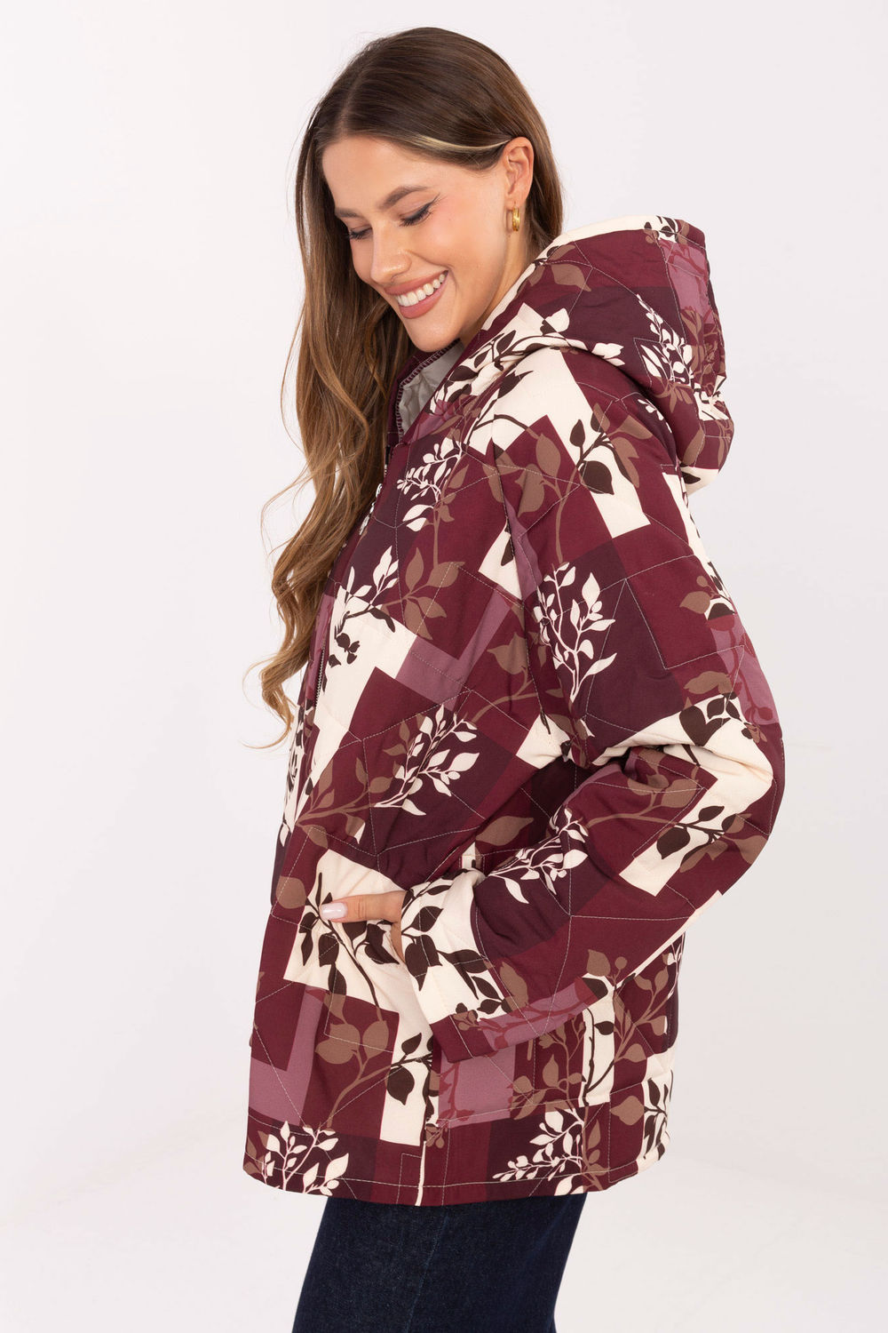 Kurtka Damska Model IT-KR-21685.23 Bordo - Italy Moda - obrazek 2