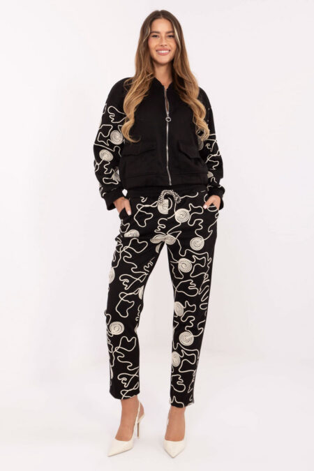 Spodnie Komplet Model IT-KMPL-21736.02P Black - Italy Moda