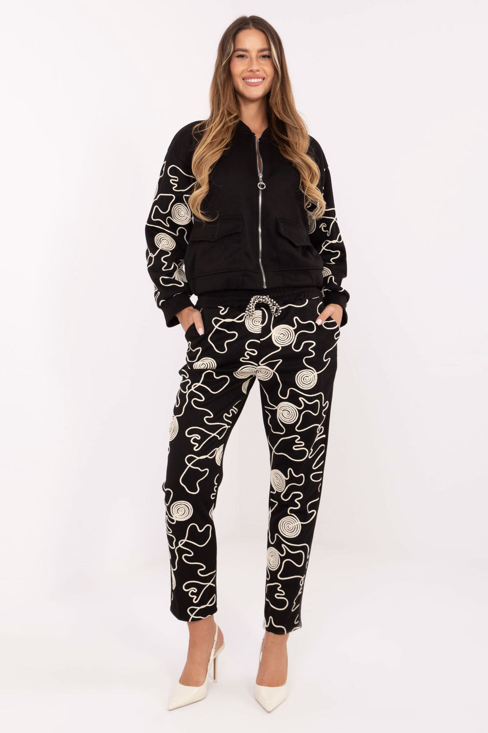 Spodnie Komplet Model IT-KMPL-21736.02P Black - Italy Moda