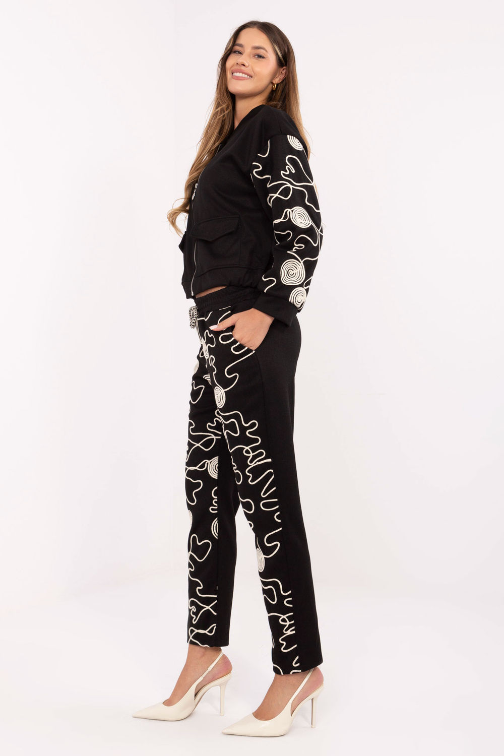Spodnie Komplet Model IT-KMPL-21736.02P Black - Italy Moda - obrazek 2