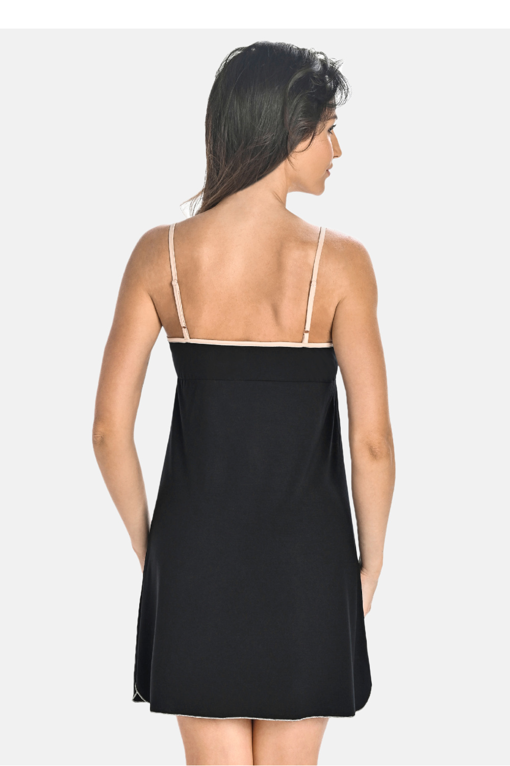 Koszulka nocna Koszula Nocna Model Tessa 5801 Black - Teyli - obrazek 2