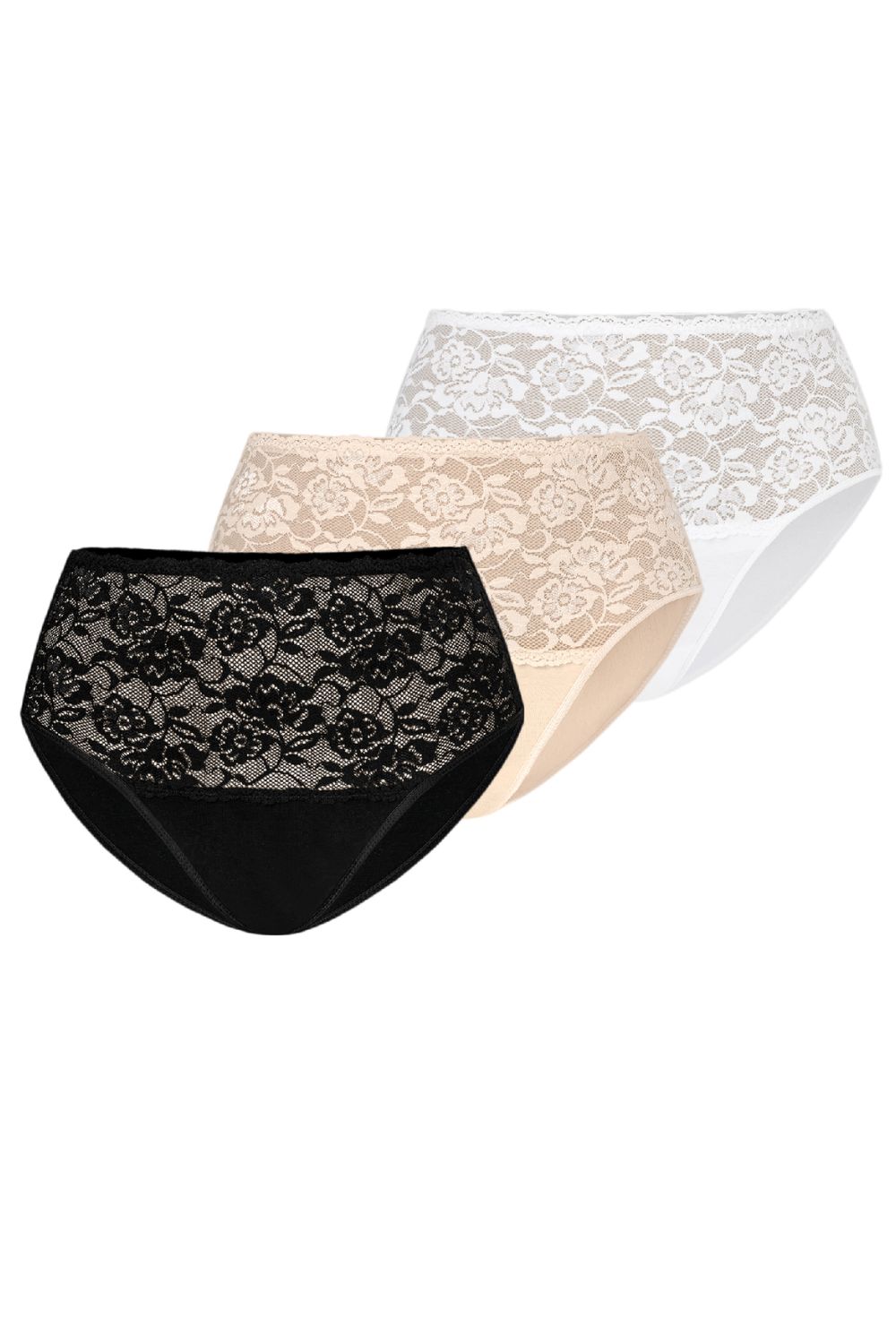 Figi Komplet figi Model Violetta 144-3 Black/White/Beige - Teyli - obrazek 4