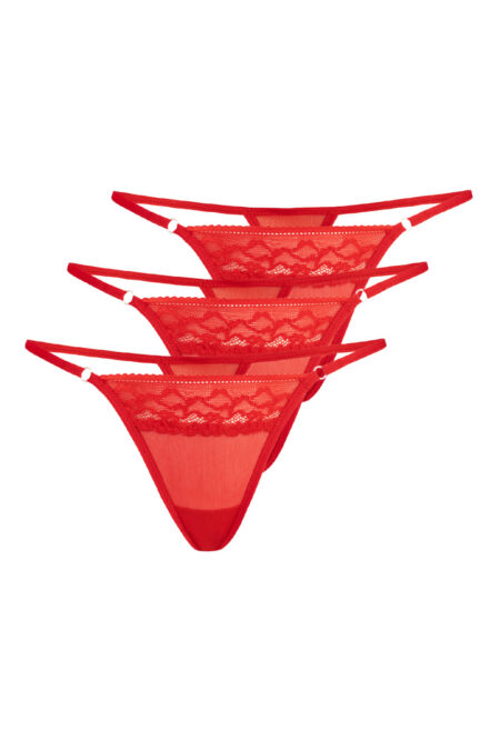 Komplet Stringi Model Erori 3pack 379-3 Red - Teyli