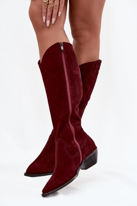 Kozaki Model Zazoo 4225 Bordo - Step in style
