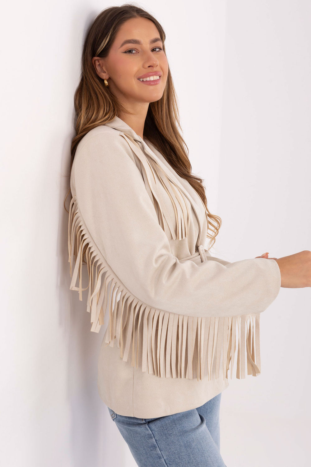 Marynarka Model IT-PL-5792.33 Light Beige - Rue Paris - obrazek 2