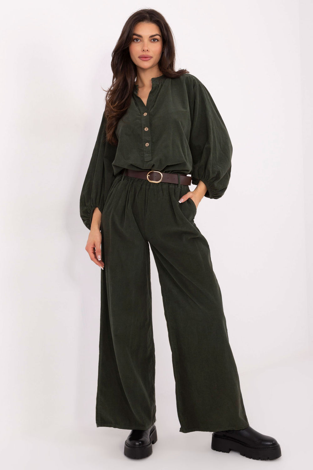 Bluzka Model IT-KS-233607.63 Khaki - Italy Moda - obrazek 2