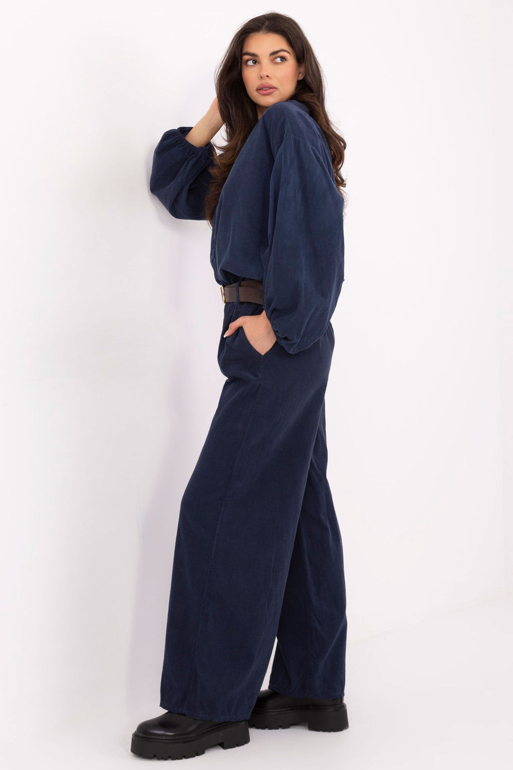 Spodnie Damskie Model IT-SP-25782.73 Navy - Italy Moda - obrazek 2