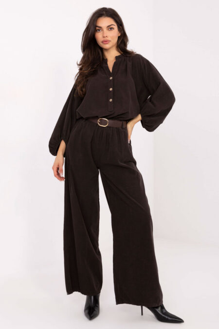 Spodnie Damskie Model IT-SP-25782.73 Dark Brown - Italy Moda
