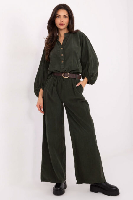 Spodnie Damskie Model IT-SP-25782.73 Khaki - Italy Moda
