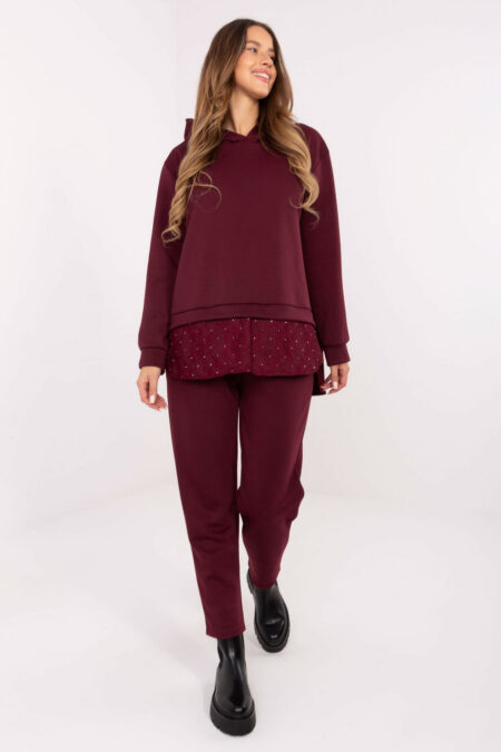 Spodnie Komplet Model IT-KMPL-9860.61 Bordo - Italy Moda
