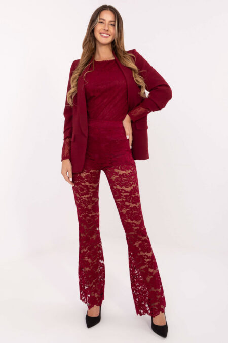 Spodnie Damska Model MI-SP-K69-3.21P Bordo - Italy Moda