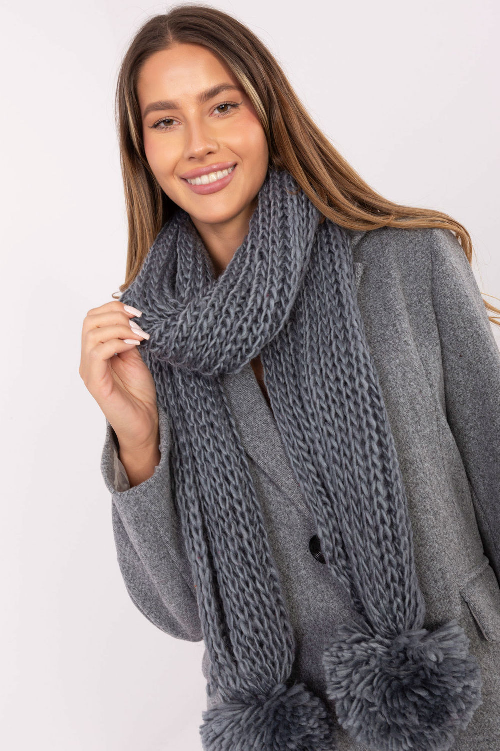 Szalik Model AT-SZ-S-2203.87 Grey - AT - obrazek 4