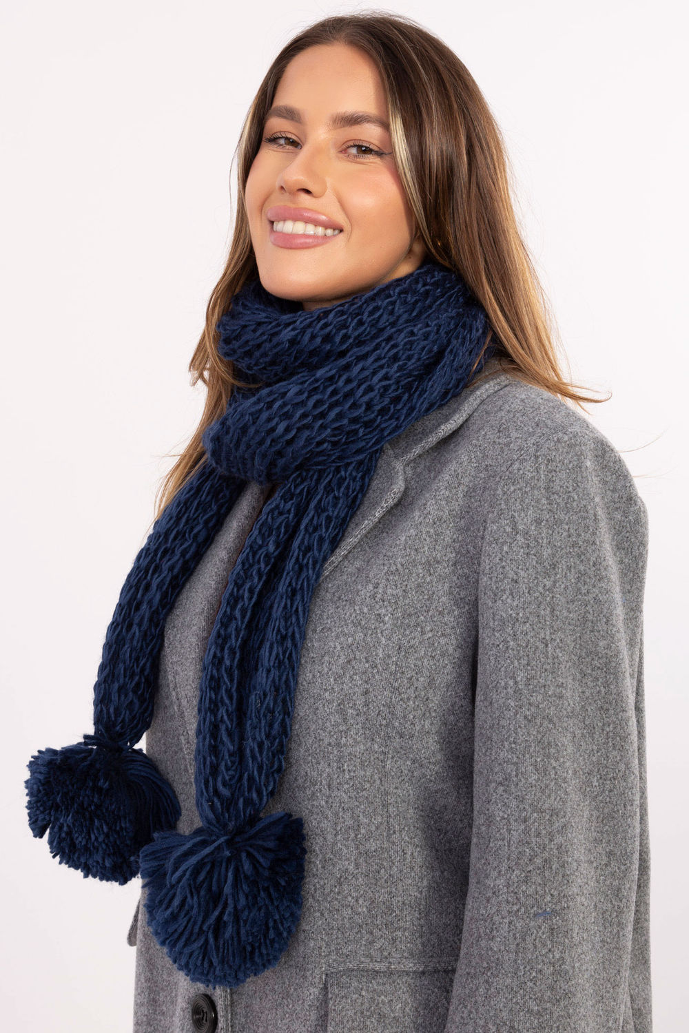 Szalik Model AT-SZ-S-2203.87 Navy - AT - obrazek 2