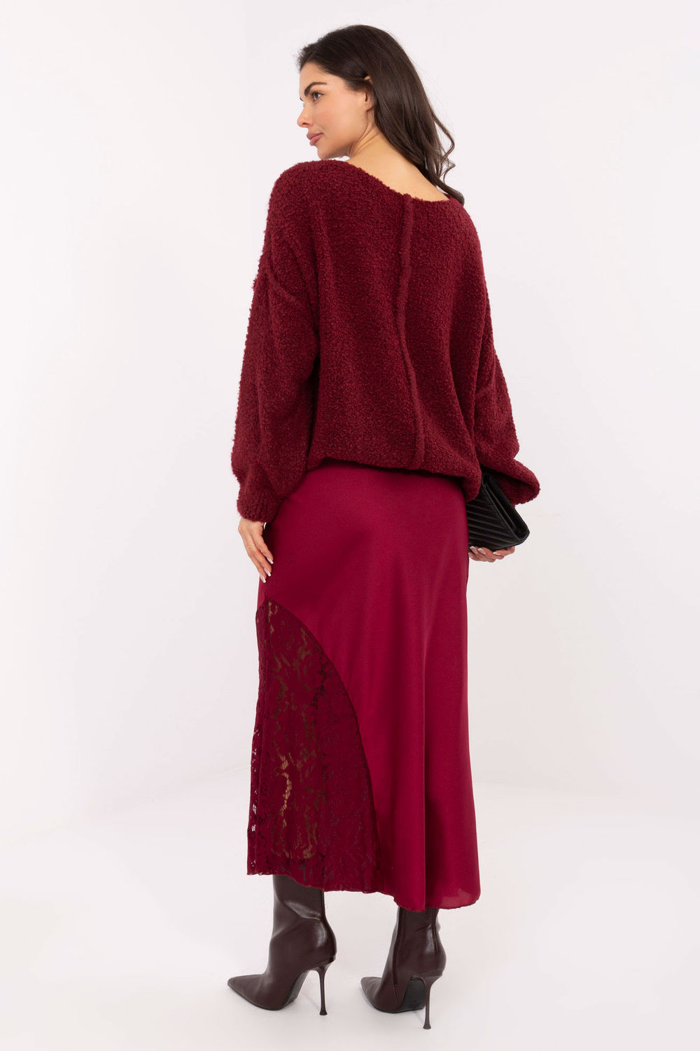 Spódnica Model MI-SD-G9140.34 Bordo - Rue Paris - obrazek 3