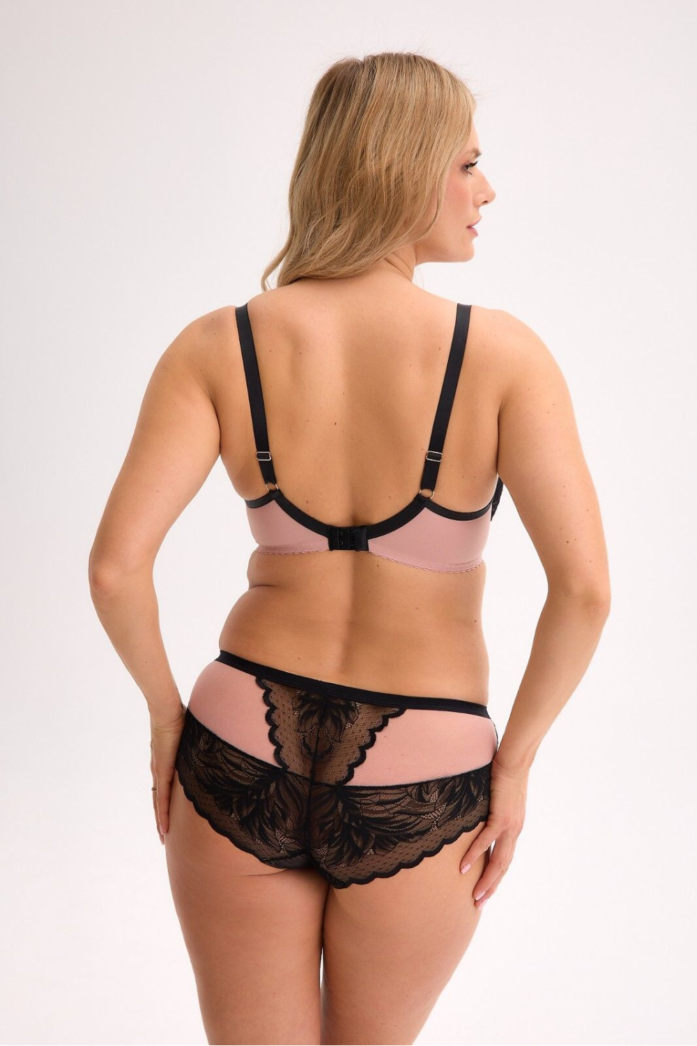 Biustonosz Soft Biustonosz Semi-Soft Model Amara 1308 Black/Pink - Gaia - obrazek 2