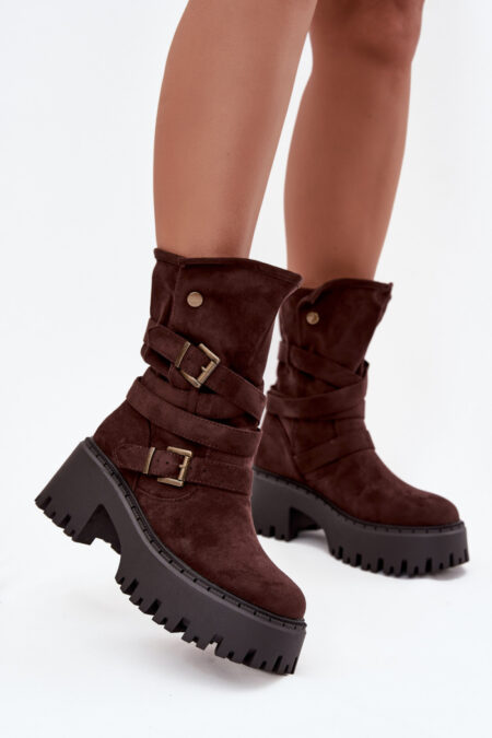 Botki Model Nerelisa QH7825 Czekolada - Step in style