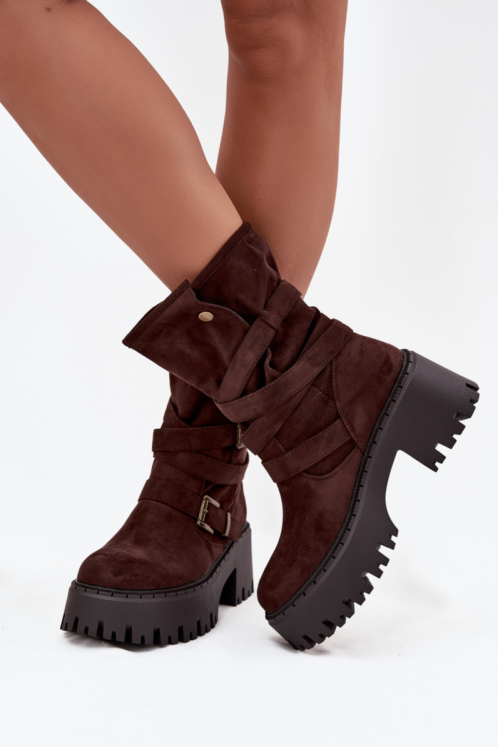 Botki Model Nerelisa QH7825 Czekolada - Step in style - obrazek 3