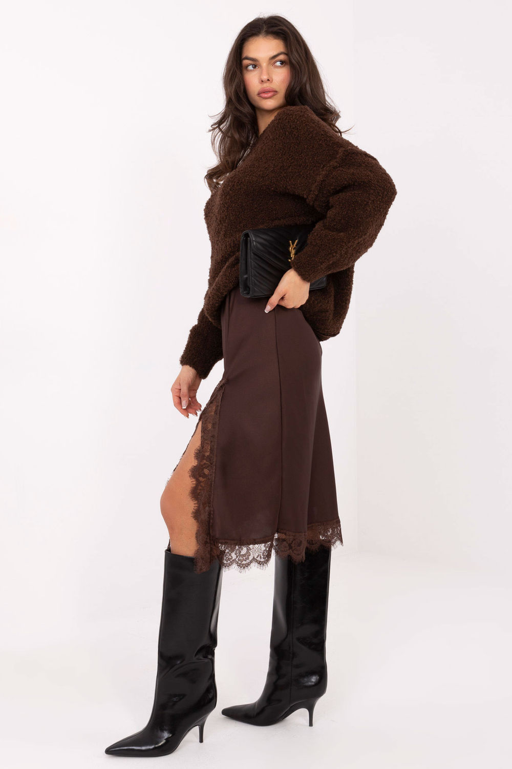 Spódnica Model MI-SD-3275.57 Brown - Rue Paris - obrazek 2