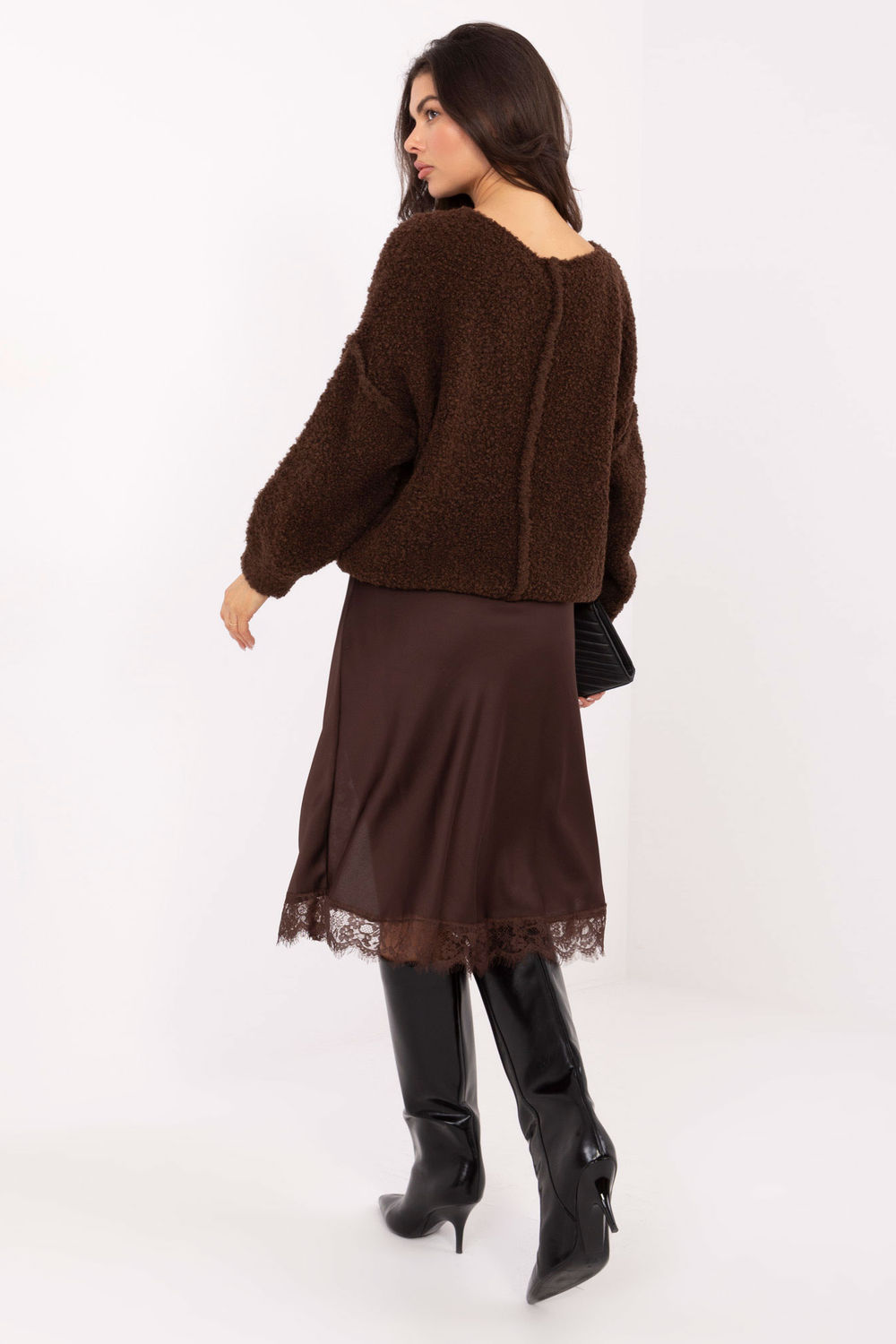 Spódnica Model MI-SD-3275.57 Brown - Rue Paris - obrazek 3