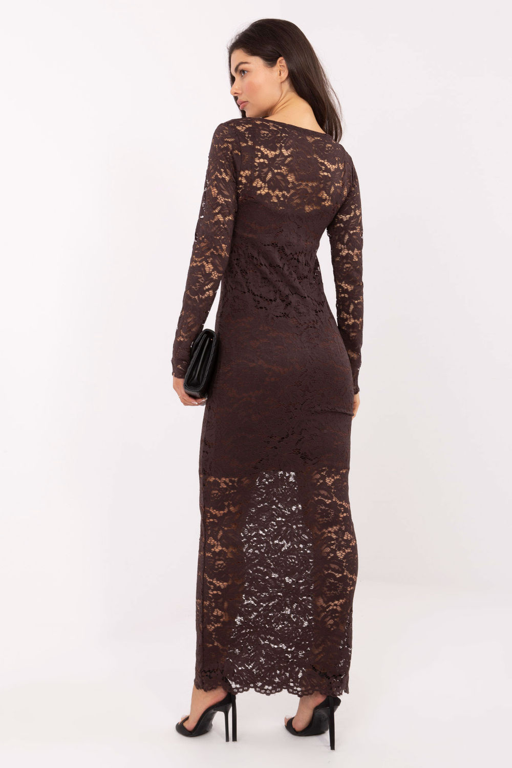 Sukienka Model MI-SK-A1564.22P Brown - Rue Paris - obrazek 3