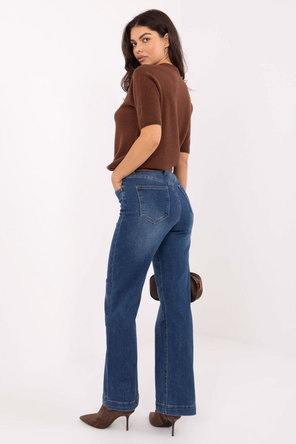 Spodnie Jeansy Damskie Model VM-SP-SK600-3B.15P Dark Blue - Factory Price - obrazek 3